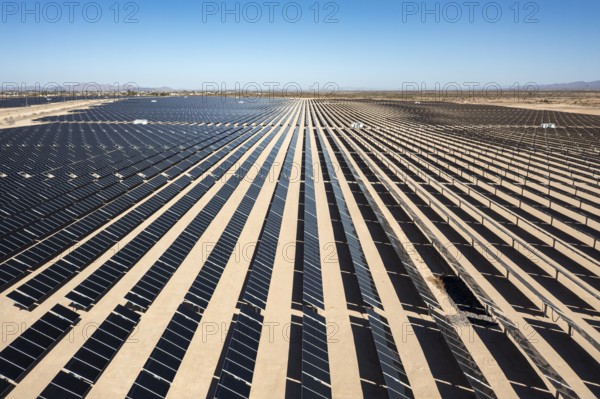 Tonopah, Arizona - A large solar farm just east of the Palo Verde Nuclear Power Plant