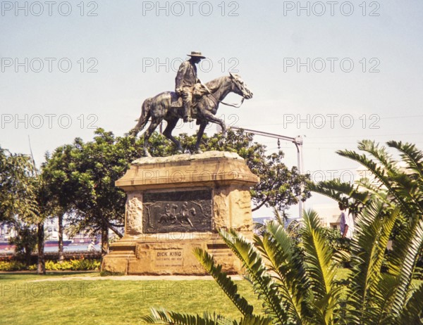 The Dick King statue, memorial to British colonist and trader, Durban, KwaZulu Natal, South Africa, Africa 1979