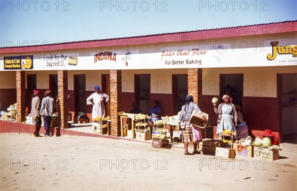 Woman at local market selling fruit, South Africa, Africa, 1979
