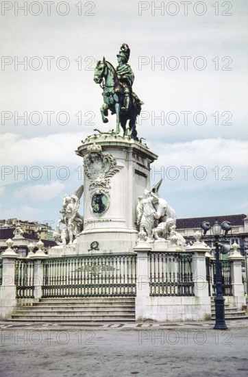 Equestrian Statue of King José I, located in the center of the Praça do Comércio (Commerce Square) in Lisbon, Portugal