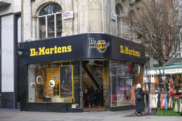 London, UK. January 29th 2025. The official Dr Martens store, the fashion footwear brand shop, Oxford Street in central London, the popular shopping district in the British capital, UK