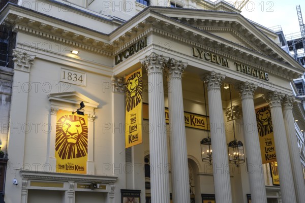 London, UK. January 29th 2025. Disney's The Lion King showing at The Lyceum Theatre, a West End theatre located in the City of Westminster, on Wellington Street, just off the Strand in central London