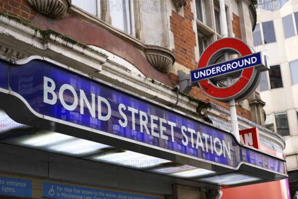 London, UK. January 30th 2025. Bond Street Tube is an interchange station in Mayfair, in the West End of London for London Underground and Elizabeth line services. UK