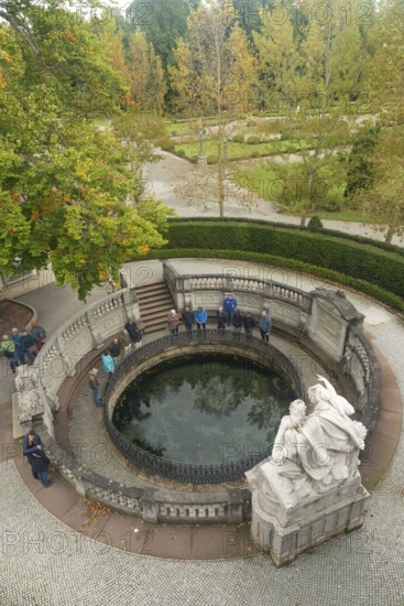 Donaueschingen, Germany. 28th September 2024 The official source of the River Danube in the German city of Donaueschingen, part of the Black Forest region near Tuttlingen and the Swiss city of Schaffhausen