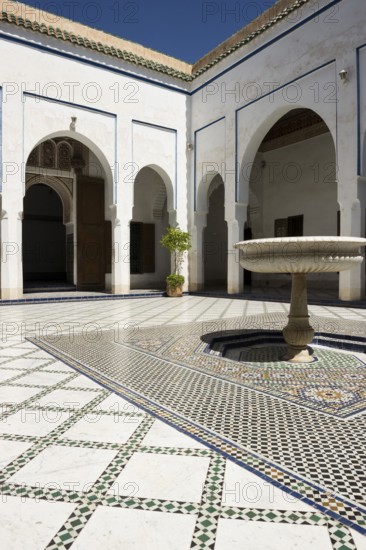 Courtyard, Palais Bahia, Old Town, Marrakech, Morocco