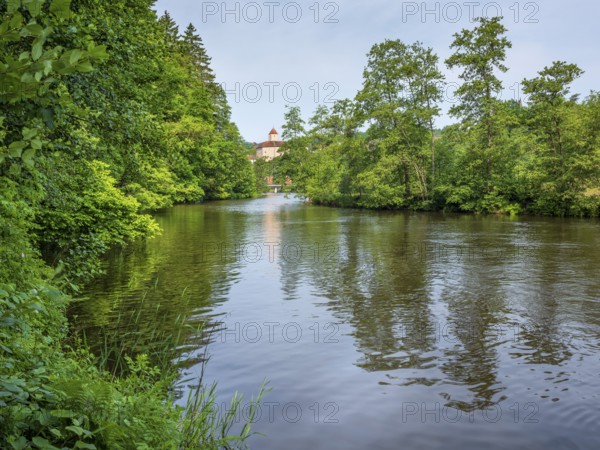 Trausnitz Castle above the Pfreimd River, Upper Palatinate, Bavaria, Germany