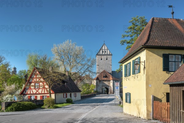 Das Rothenburger Tor, Romantic Road, Dinkelsbühl, Middle Franconia, Franconia, Bavaria, Germany
