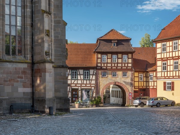 The Unfinder Gate at the Gothic St. Mary's Church, Königsberg in Bavaria, Lower Franconia, Bavaria, Germany
