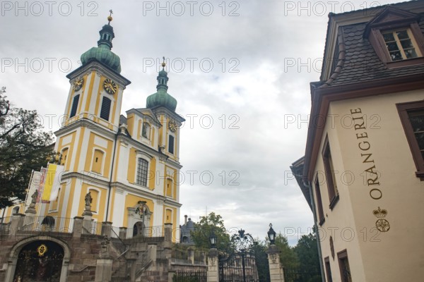 Donaueschingen, Germany. 28th September 2024 Catholic city church in Donaueschingen, Germany. Catholic church St. Johann, close to the source of the river Danube in Donaueschingen, Germany