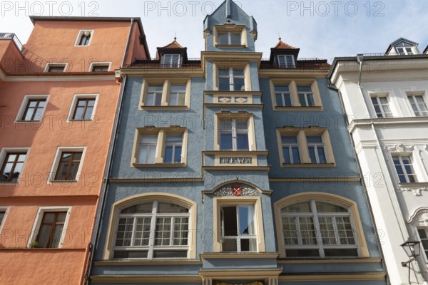Regensburg, Germany. October 7th 2024 Beautiful medieval architecture of German Bavarian city of Regensburg on the River Danube, Germany