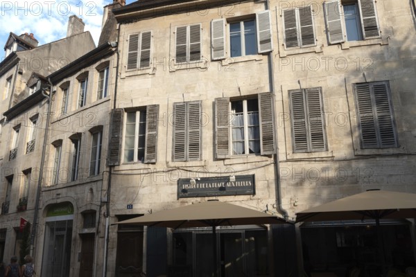 Dole, France. September 20th 2024 Beautiful architecture of Dole in the Jura region of France beside the River Doubs and Rhine-Rhone canal, a historical city located southeast of Dijon, France