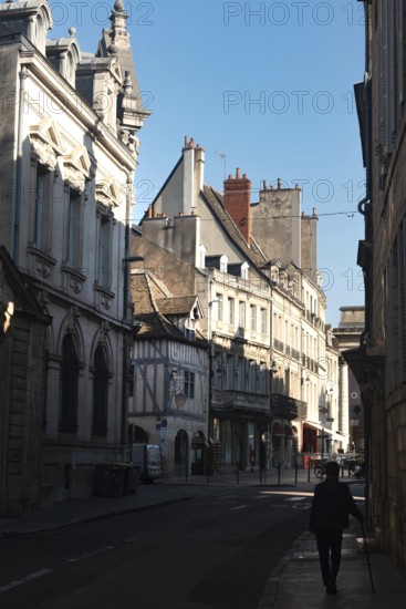 Dijon, France. September 19th 2024 The elegant architecture of Dijon, a city in the historical French Burgundy region, known for its vineyards, mustard and rivers