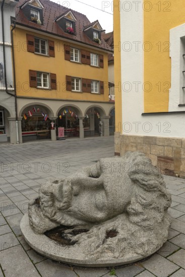 Donaueschingen, Germany. 28th September 2024 Bust of John the Baptist by Iskender Yediler at the town church of St. John, Donaueschingen, Black Forest, Baden-Wuerttemberg, Germany