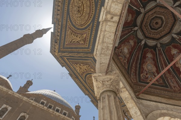 Cairo, Egypt. June 13th 2024 Ornate design of the ablutions fountain of the Muhammad Ali Mosque, iconic historical landmark overlooking the Egyptian capital from the Islamic era Citadel of Salah ad-Din