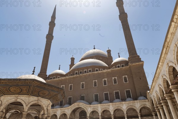 Muhammad Ali Mosque, an iconic historical landmark overlooking the Egyptian capital from the Islamic era Citadel of Salah ad-Din. Cairo, Egypt