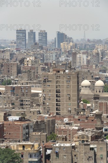 Cairo, Egypt. 13th June 2024 City skyline view of Cairo the crowded capital of Egypt. One of the most densely populated metropolitan areas in the world with a population of 22 million