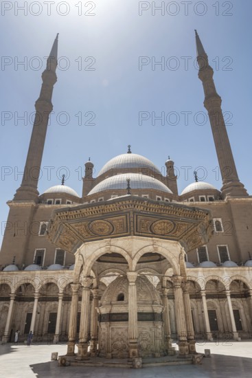 Muhammad Ali Mosque, an iconic historical landmark overlooking the Egyptian capital from the Islamic era Citadel of Salah ad-Din. Cairo, Egypt