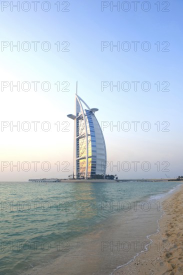 Dubai, United Arab Emirates. 30th June 2019 Burj Al Arab, luxury hotel, Jameirah Beach resort, Dubai, United Arab Emirates, Middle East