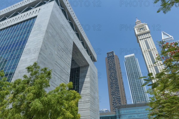 Dubai, United Arab Emirates. July 1st 2019 DIFC Gate Building. Dubai International Financial Centre in the Special Economic Zone, a hub for investment companies in the Middle East. Dubai, UAE
