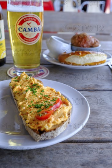 Brot mit Obazdn', food, Camba Brauerei, Seeon, Chiemgau, Upper Bavaria, Bavaria, Germany
