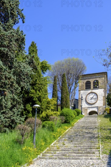 Clock Tower, Castello, Castiglione delle Stiviere, Colli Mantovani, Lombardy, Province of Brescia, Italy