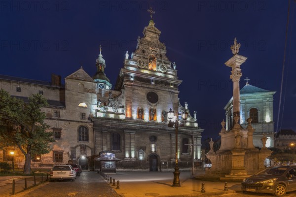 St. Andrew's Church, Saint Bernard Monastery in the evening, Lviv, Ukraine