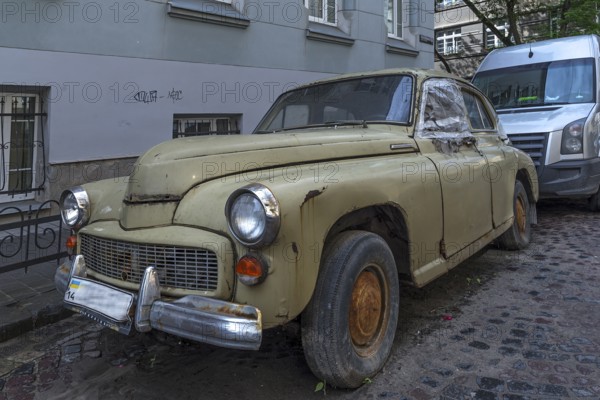 Russian classic car, Tokkaj brand, Lviv, Ukraine