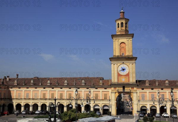 Palace with Torre Civica in the municipality of Gualtieri, Emilia-Romagna, Italy