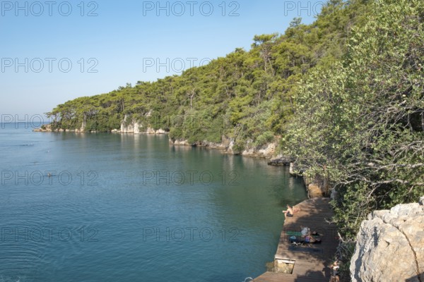 Akyaka, Mugla, Turkey. September 8th 2022 Enjoying the beautiful Turkish Riviera seaside town of Akyaka on the south west coast of Turkey