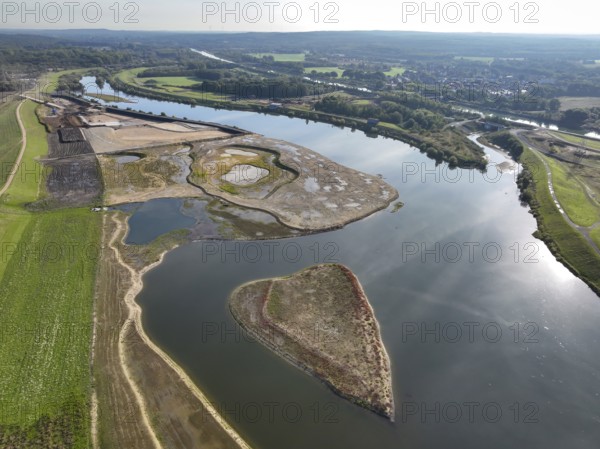 Haltern-Marl, North Rhine-Westphalia, Germany - Lippe, flood protection in the Haltern-Lippramsdorf-Marl area (HaLiMa) . Flood protection on the River Lippe by relocating the dyke and thus extending the floodplain