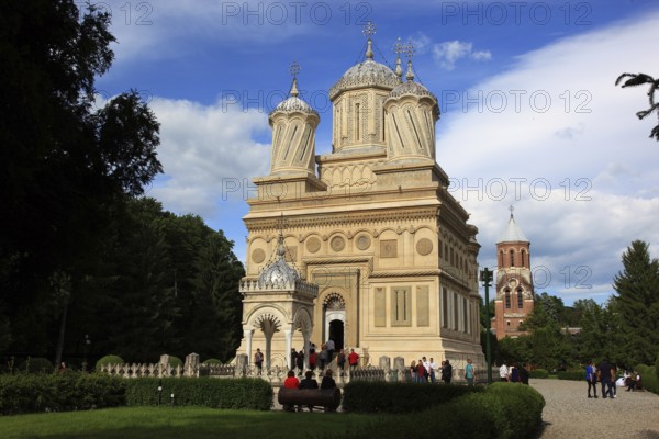 Curtea de Arges monastery and cathedral, one of the most famous pilgrimage sites in the country, Wallachia, Romania