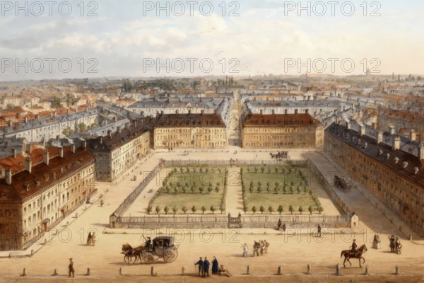 Red Lion Square, Bloomsbury, 1800, London, England, United Kingdom