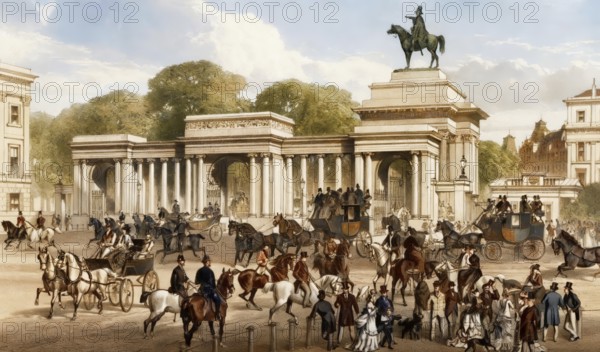 The Grand Entrance to Hyde Park, 19th century, London, England, United Kingdom