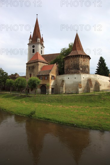 Fortified church in Cristian, German Grossau, village in Sibiu County in Transylvania, Romania