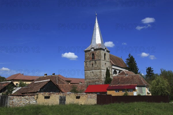 St. James Church, 15th century Sharosh fortified church in Sharosh near Fogarash, Soars, in Transylvania, Romania
