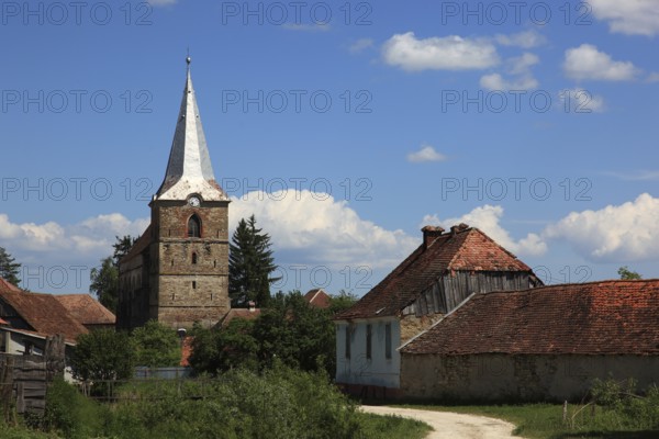 St. James Church, 15th-century Sharosh fortified church in Sharosh near Fogarash in Transylvania, Romania