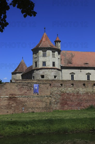 Fogarash Fortress, Cetatea Fagarasului, a historical monument, construction began in 1310, in the city of Fagaras, the fortress is now home to the Museum of the Fagaras Land, Brasov District, Transylvania, Romania