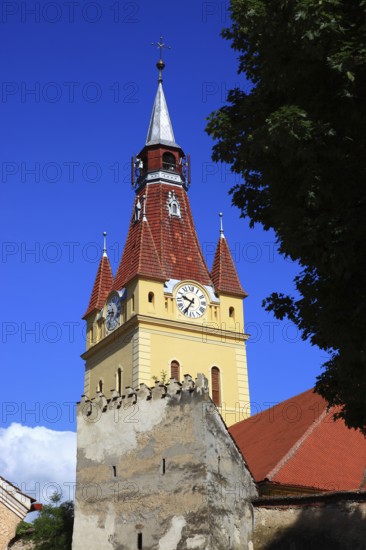 Fortified church Neustadt, Biserica Evanghelica Fortificata din Cristian, a Saxon fortified church in the village of Cristian, Neustadt, Brasov County, Transylvania, Romania