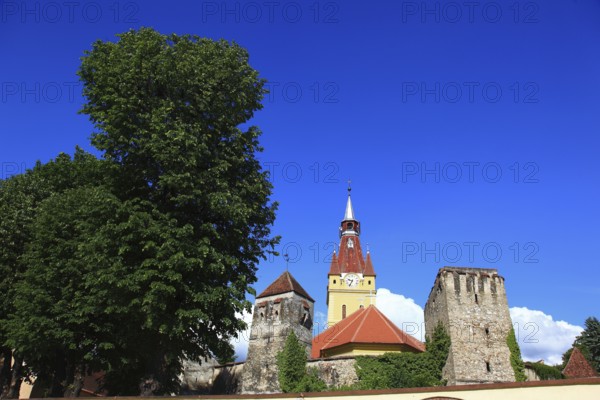 Fortified church Neustadt, Biserica Evanghelica Fortificata din Cristian, a Saxon fortified church in the village of Cristian, Neustadt, Brasov County, Transylvania, Romania