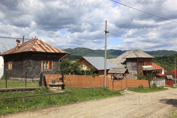 Traditional wooden houses in the Maramure? region of northern Romania