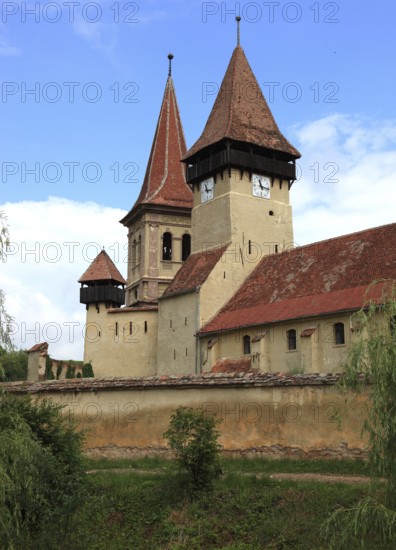 The fortified church of Seica Mica, German Kleinschelken, a community in Sibiu County in Transylvania, Romania