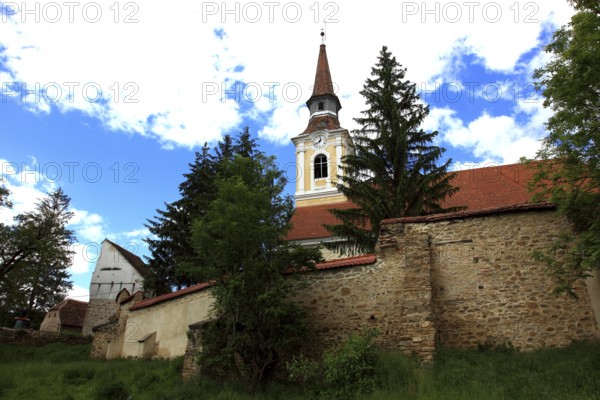 Romania, village church of the village of Crit, German German Cross, in the district of Brasov, Transylvania