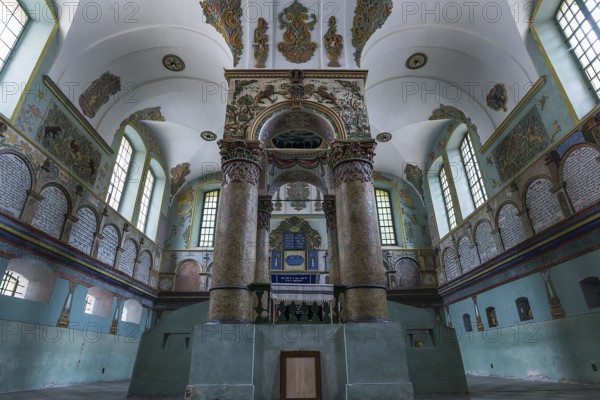 Central Bima of the synagogue in Lancut former Landshut, Poland