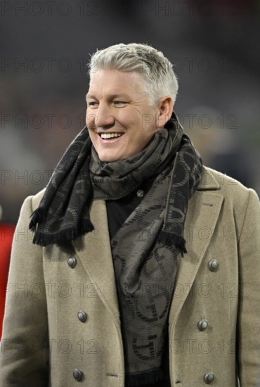 TV expert Bastian Schweinsteiger, portrait, smiles, soccer Bundesliga, DFB-Pokal, Allianz Arena, Munich, Bayern, Germany