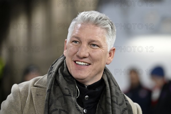 TV expert Bastian Schweinsteiger, portrait, smiles, soccer Bundesliga, DFB-Pokal, Allianz Arena, Munich, Bayern, Germany