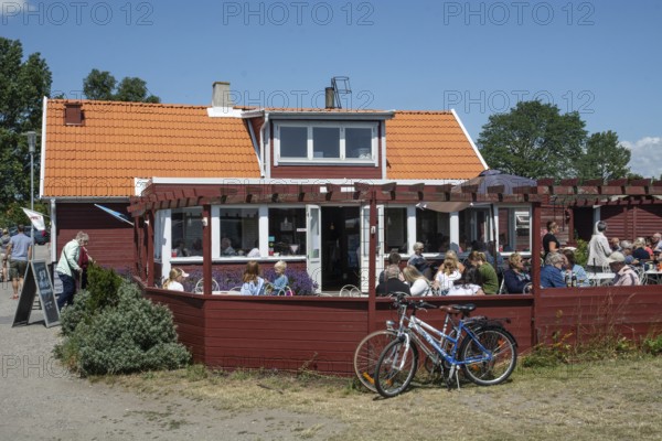 Sweden's southernmost cafe in Smygehamn in Trelleborg municipality, Baltic Sea, Skåne County, Sweden, Scandinavia