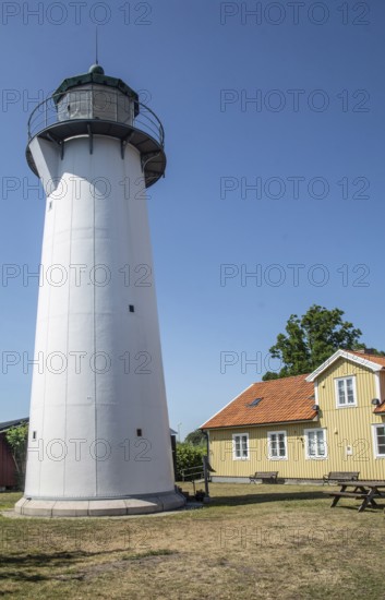 Smygehuk, Sweden's southernmost lighthouse in Smygehamn in Trelleborg municipality, Baltic Sea, Skåne County, Sweden, Scandinavia