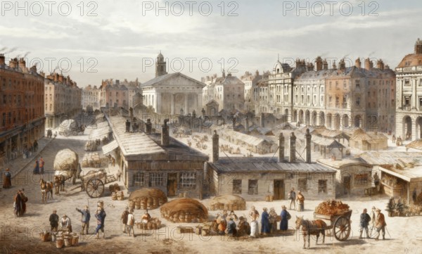 Covent Garden Market, 1820, West End, London, England, United Kingdom