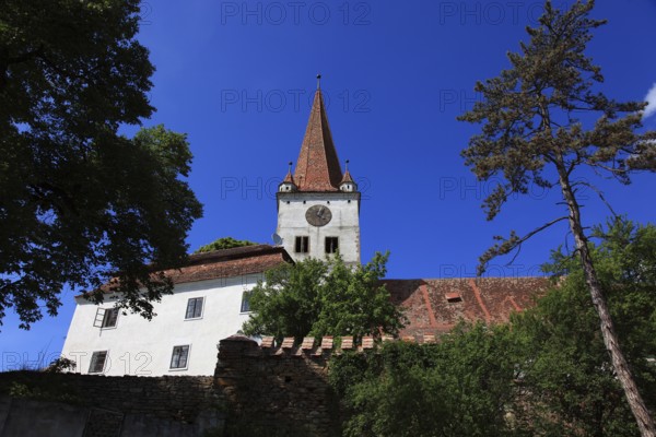 Fortified church in Großschenk, Cincu, an important fortified church of the Transylvanian Saxons in the district of Brasov, Transylvania, Romania