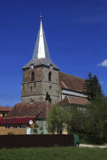 St. James Church, 15th century Sharosh fortified church in Sharosh near Fogarash, Soars, in Transylvania, Romania